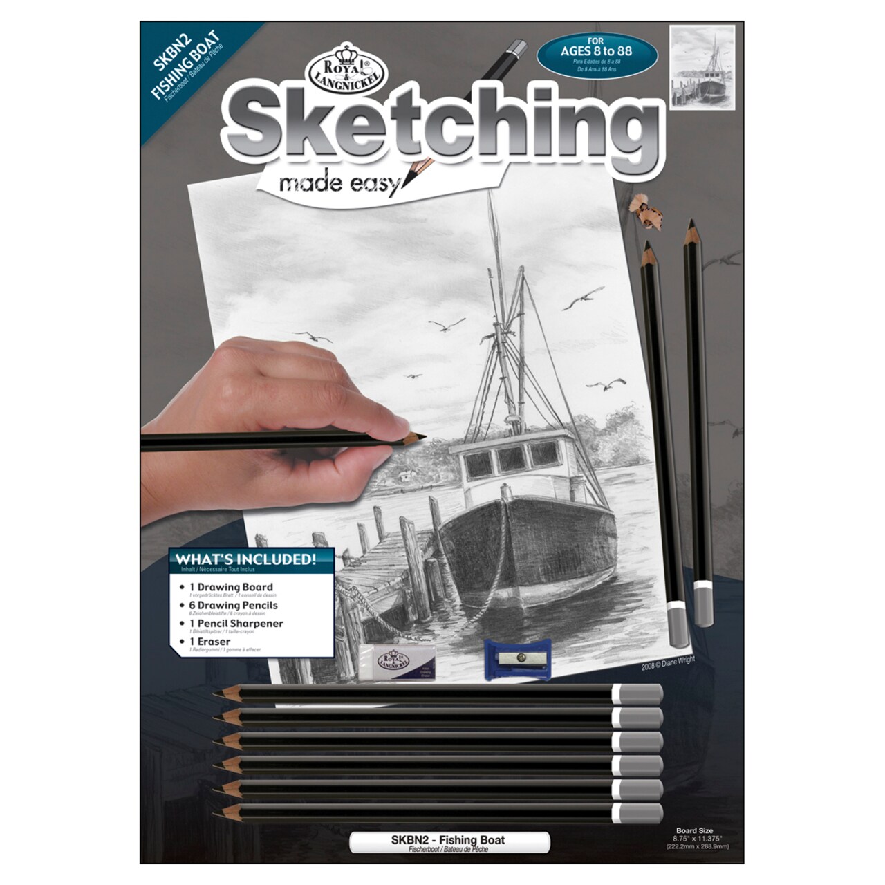 Royal & Langnickel(R) Sketching Made Easy Kit 9"X12"-Fishing Boat